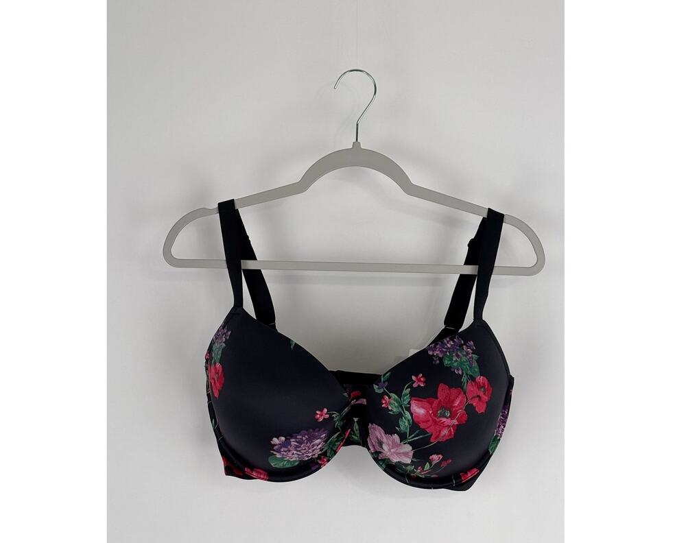 Soma Stunning Push Up Plunge Bra Rhapsody Black Floral Womens Size 38G New